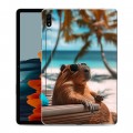 Дизайнерский силиконовый чехол для Samsung Galaxy Tab S7 Капибара