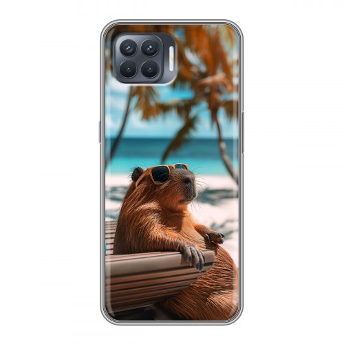 Дизайнерский силиконовый чехол для OPPO Reno4 Lite Капибара