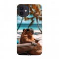 Дизайнерский силиконовый чехол для Iphone 12 Капибара