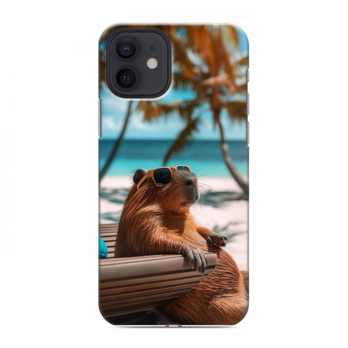 Дизайнерский силиконовый чехол для Iphone 12 Капибара