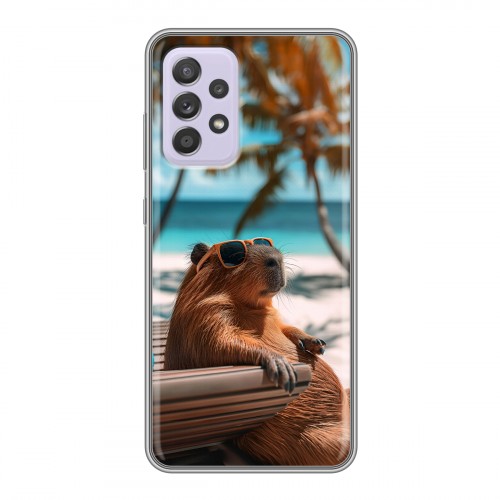 Дизайнерский силиконовый чехол для Samsung Galaxy A52 Капибара
