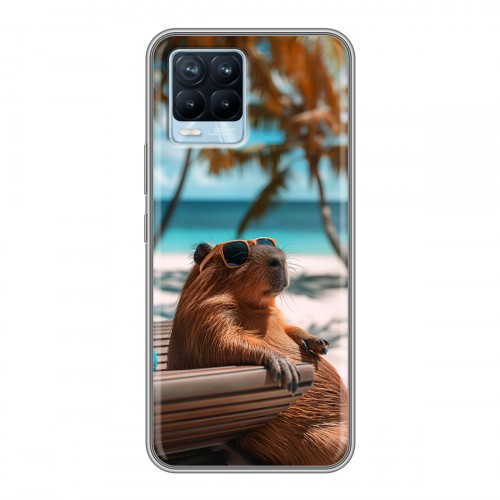 Дизайнерский силиконовый чехол для Realme 8 Капибара