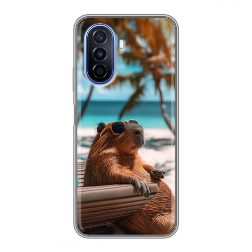 Дизайнерский силиконовый чехол для Huawei Nova Y70 Капибара