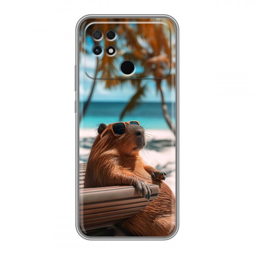 Дизайнерский силиконовый чехол для Xiaomi Poco C40 Капибара