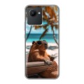 Дизайнерский силиконовый чехол для Realme C30 Капибара