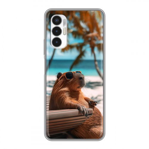 Дизайнерский силиконовый чехол для Tecno Pova 3 Капибара