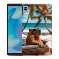 Дизайнерский силиконовый чехол для Realme Pad Mini Капибара