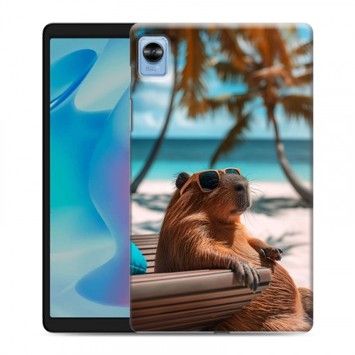 Дизайнерский силиконовый чехол для Realme Pad Mini Капибара