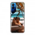 Дизайнерский силиконовый чехол для Tecno Pova 4 Капибара