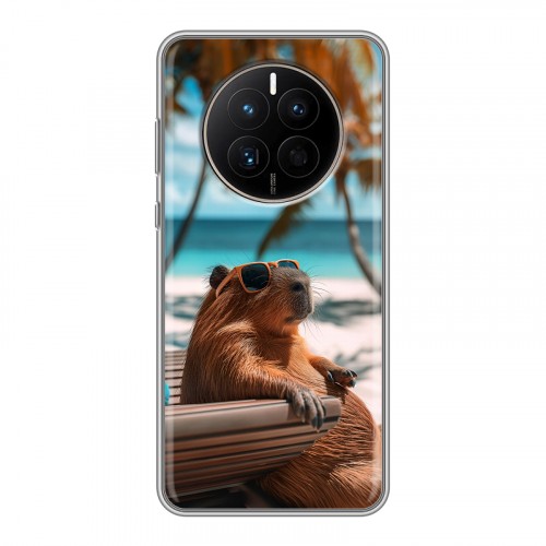 Дизайнерский силиконовый с усиленными углами чехол для Huawei Mate 50 Капибара
