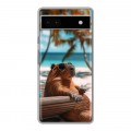 Дизайнерский силиконовый чехол для Google Pixel 6a Капибара