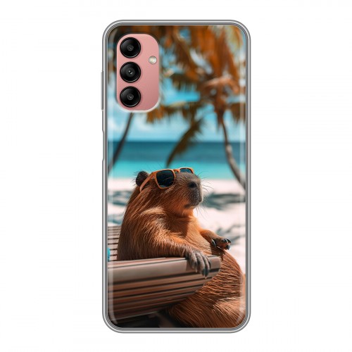 Дизайнерский силиконовый чехол для Samsung Galaxy A04s Капибара