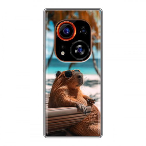 Дизайнерский силиконовый чехол для Tecno Phantom X2 Pro Капибара
