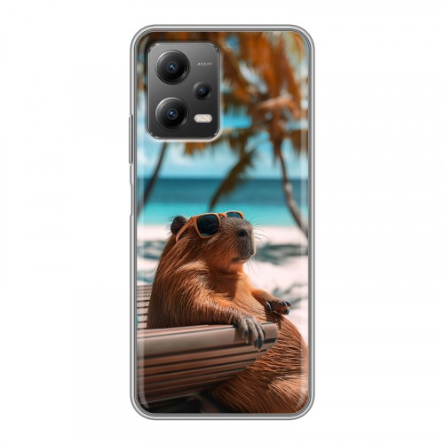 Дизайнерский силиконовый чехол для Xiaomi Poco X5 Капибара