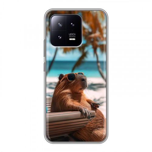 Дизайнерский силиконовый чехол для Xiaomi 13 Капибара