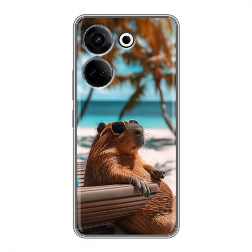 Дизайнерский силиконовый чехол для Tecno Camon 20 Капибара