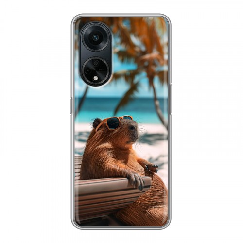 Дизайнерский силиконовый чехол для OPPO A98 Капибара