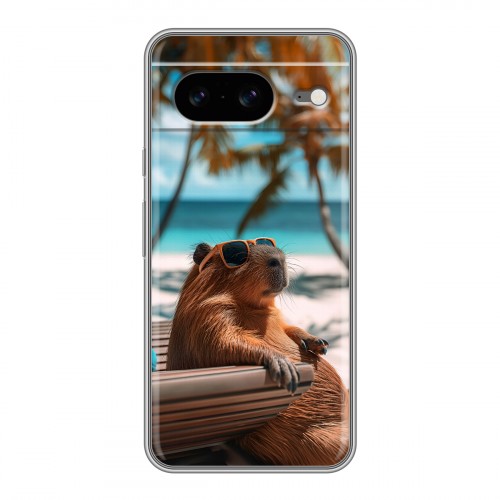 Дизайнерский силиконовый чехол для Google Pixel 8 Капибара