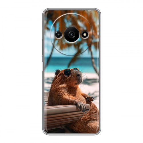 Дизайнерский пластиковый чехол для Xiaomi RedMi A3 Капибара