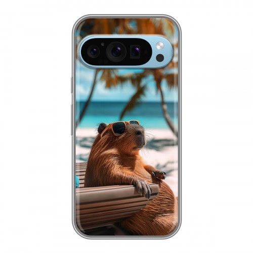 Дизайнерский силиконовый чехол для Google Pixel 9 Капибара