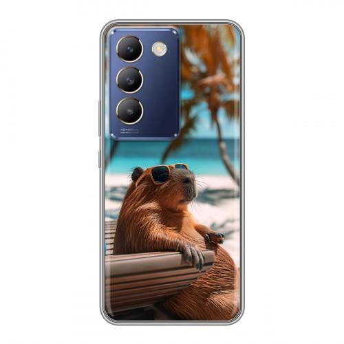 Дизайнерский силиконовый чехол для Vivo V30 Lite Капибара