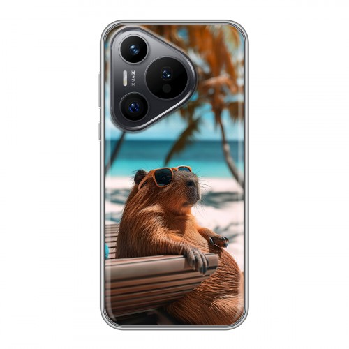 Дизайнерский силиконовый чехол для Huawei Pura 70 Капибара