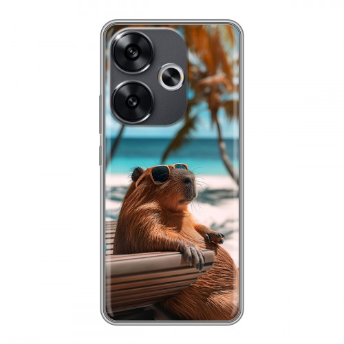 Дизайнерский силиконовый чехол для Xiaomi Redmi Turbo 3 Капибара