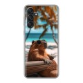 Дизайнерский силиконовый чехол для Samsung Galaxy M55 Капибара
