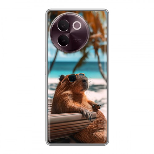 Дизайнерский силиконовый чехол для Vivo V30e Капибара