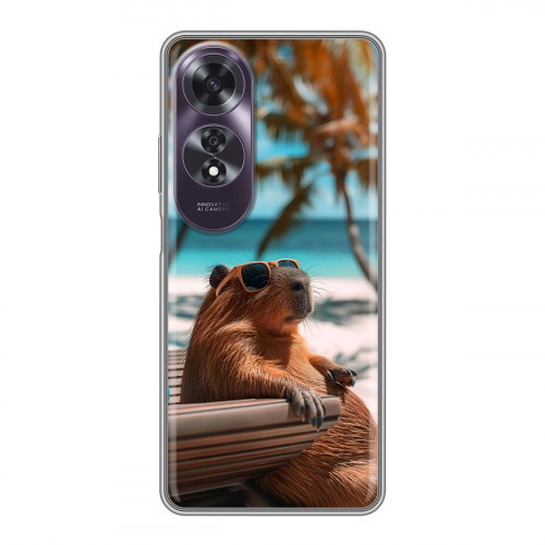 Дизайнерский силиконовый чехол для OPPO A60 Капибара