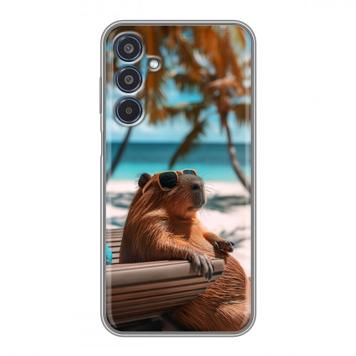 Дизайнерский силиконовый чехол для Samsung Galaxy M35 Капибара
