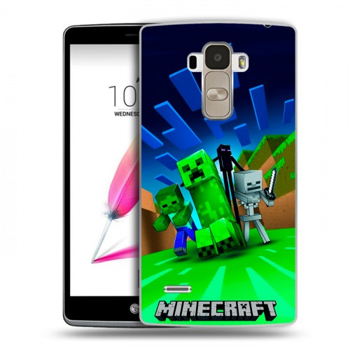 Дизайнерский пластиковый чехол для LG G4 Stylus Майнкрафт