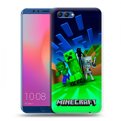Дизайнерский пластиковый чехол для Huawei Honor View 10 Майнкрафт