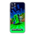 Дизайнерский силиконовый чехол для Iphone 11 Pro Майнкрафт