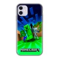 Дизайнерский силиконовый чехол для Iphone 11 Майнкрафт