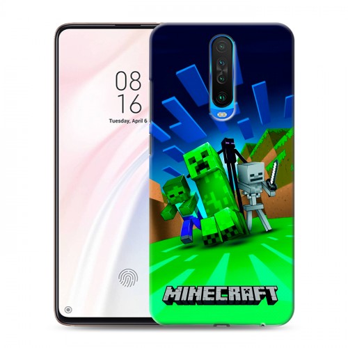 Дизайнерский пластиковый чехол для Xiaomi RedMi K30 Майнкрафт