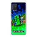 Дизайнерский силиконовый чехол для Samsung Galaxy A71 Майнкрафт