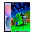 Дизайнерский силиконовый чехол для Samsung Galaxy Tab S6 Lite Майнкрафт
