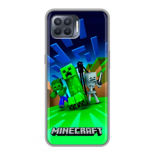 Дизайнерский силиконовый чехол для OPPO Reno4 Lite Майнкрафт