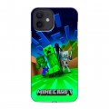 Дизайнерский силиконовый чехол для Iphone 12 Майнкрафт