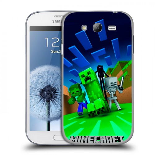 Дизайнерский пластиковый чехол для Samsung Galaxy Grand Майнкрафт