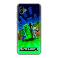 Дизайнерский силиконовый чехол для Samsung Galaxy A04 Майнкрафт