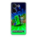 Дизайнерский силиконовый чехол для Tecno Camon 20 Майнкрафт