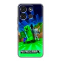 Дизайнерский силиконовый чехол для Itel A60s Майнкрафт