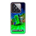 Дизайнерский силиконовый чехол для Xiaomi 14 Pro Майнкрафт