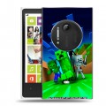 Дизайнерский силиконовый чехол для Nokia Lumia 1020 Майнкрафт