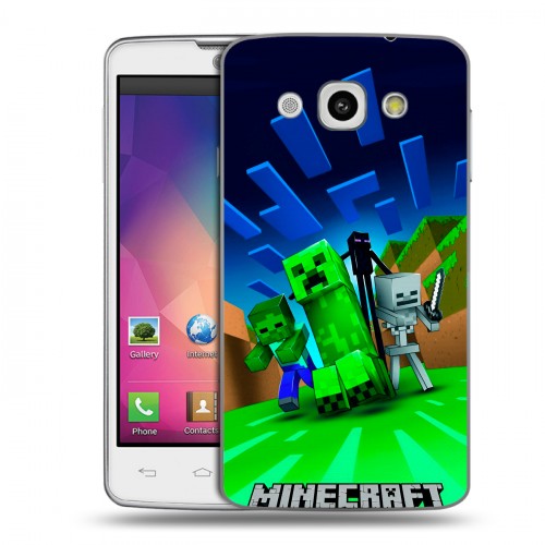 Дизайнерский пластиковый чехол для LG L60 Майнкрафт