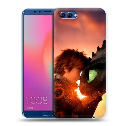 Дизайнерский пластиковый чехол для Huawei Honor View 10 Как приручить дракона