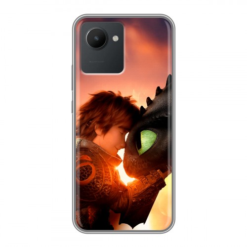Дизайнерский силиконовый чехол для Realme C30 Как приручить дракона