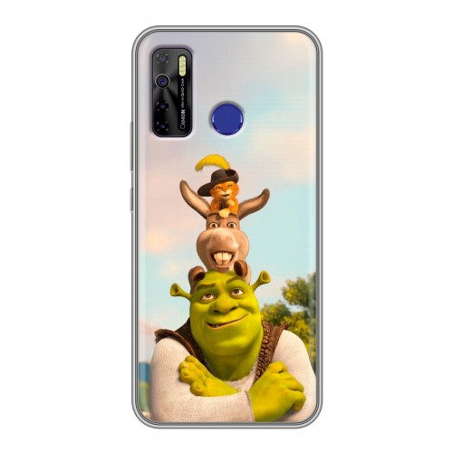 Дизайнерский силиконовый с усиленными углами чехол для Tecno Camon 15 Шрек Shrek